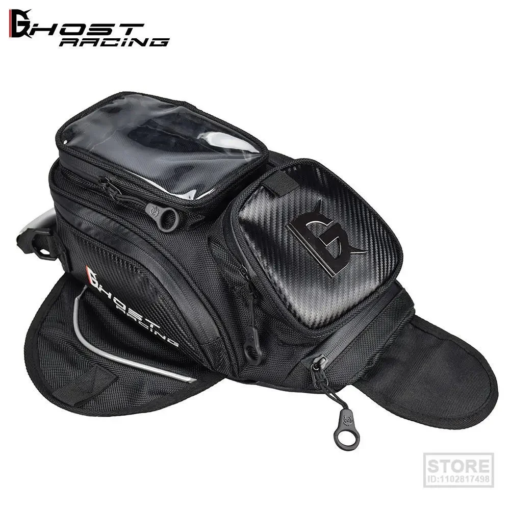 GHOST RACING Motorcycle Magnet Bag Touch Navigation Fuel Tank  Dust      Rider Satchel Fanny Pack