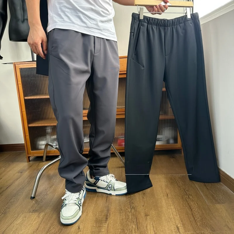 

Outdoor Function Tee-Proof Fabric Inteated Fce Autumn Winter Men's Straight Casual Pants Soft ell Pants