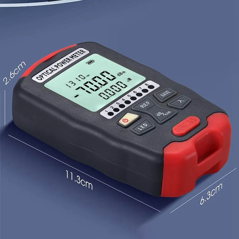 Optical Fiber Power Meter 10 Wavelengths Sensitive Chip Accurate Measurement Fit For Wiring D5