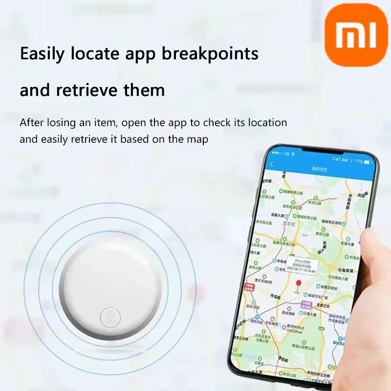 Xiaomi Mijia Mini GPS Lokalizator Inteligentny Anti-Lost Bluetooth 5.0 Finder Air Tag Tracker Lokalizator dla Zwierząt Domowych Kompatybilny z Androidem i iOS