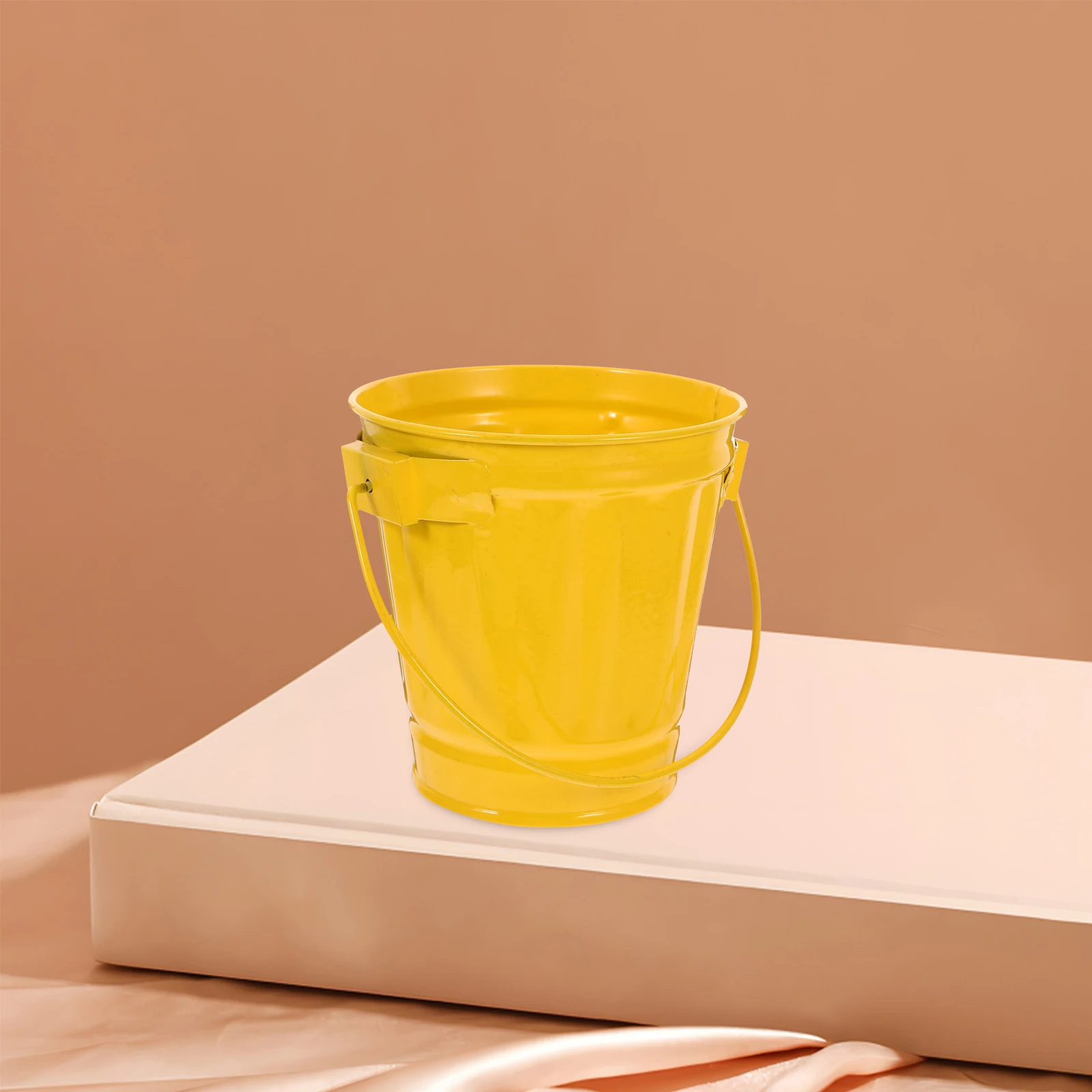 

Cute Mini Trash Can Small Desktop Waste Basket Pen Holder Multifunctional Iron Bucket Organizer For Office Bedroom Car Handheld