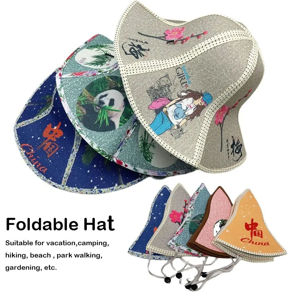 Rattan Anti-ultraviolet Fisherman's Cap Men's Fishing Sunshade Hats for Women's Foldable Straw Hat