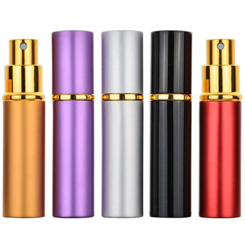 5/10PCS 10ml Aluminum Perfume Bottle Refillable Travel Perfume Atomizer Mini Spray Bottle Empty Parfume Atomiser Sprayer