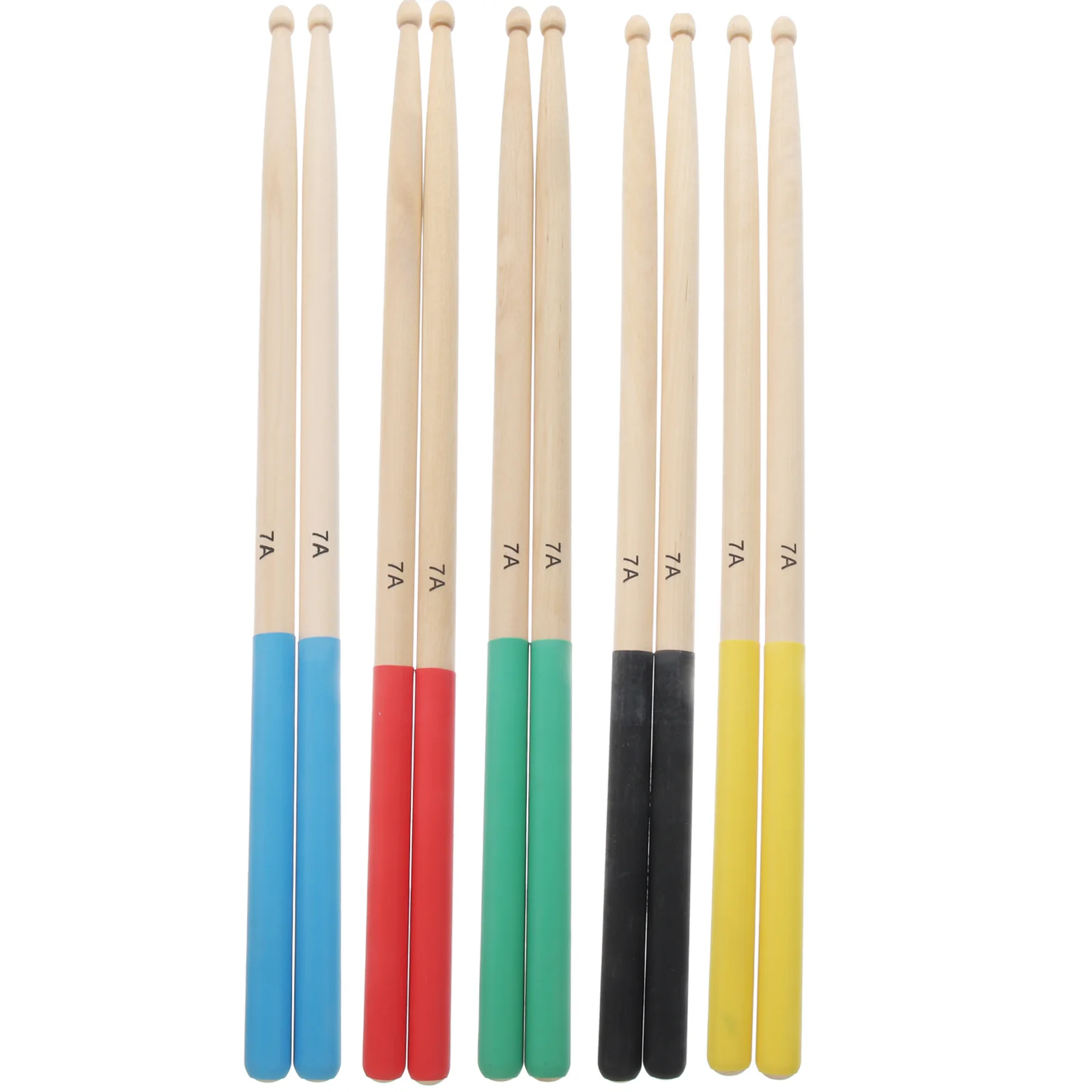 

5 Pairs of 7A Maple Drum Sticks Drum Accessories Multi Color for Kids Children drumstick drum mallets