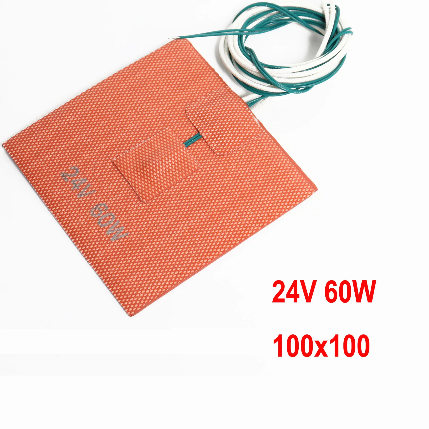 Voron 0.1 Silicone AC Heater Voron0.1 3D Printer Silicone Heated Bed Pad 24V 60W 100*100mm V0.1 heatbed with thermistor