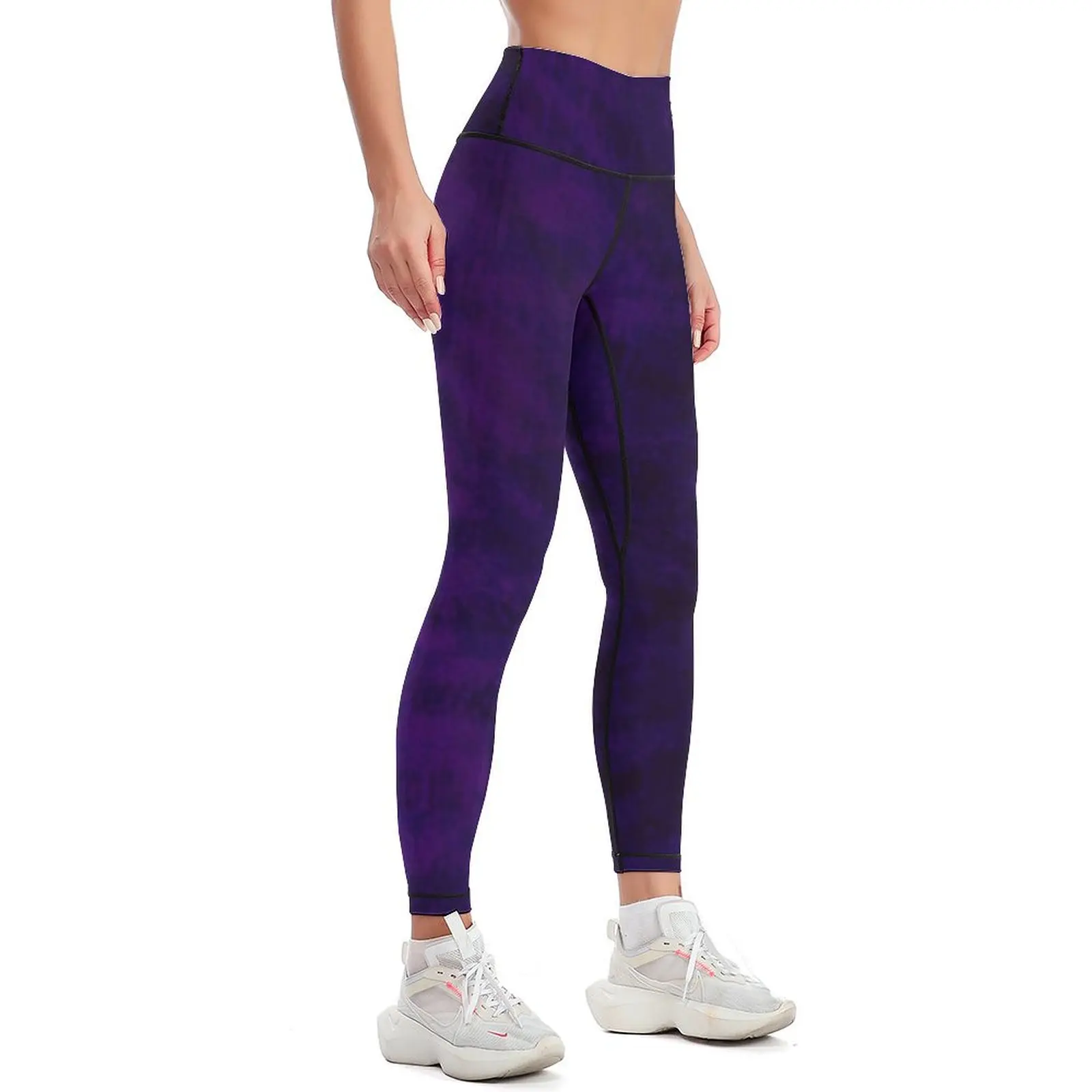 Dark Purple Grunge Words Leggings push up legging gym clothing Legging sexy woman Fitness clothing Womens Leggings