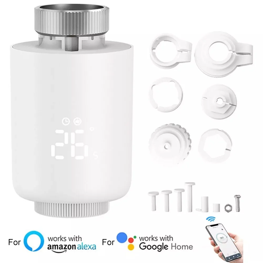 For ZigBee Wireless Smart Thermostat Valve Programmable Radiator Controller for Tuya Ecosystem Heating Control