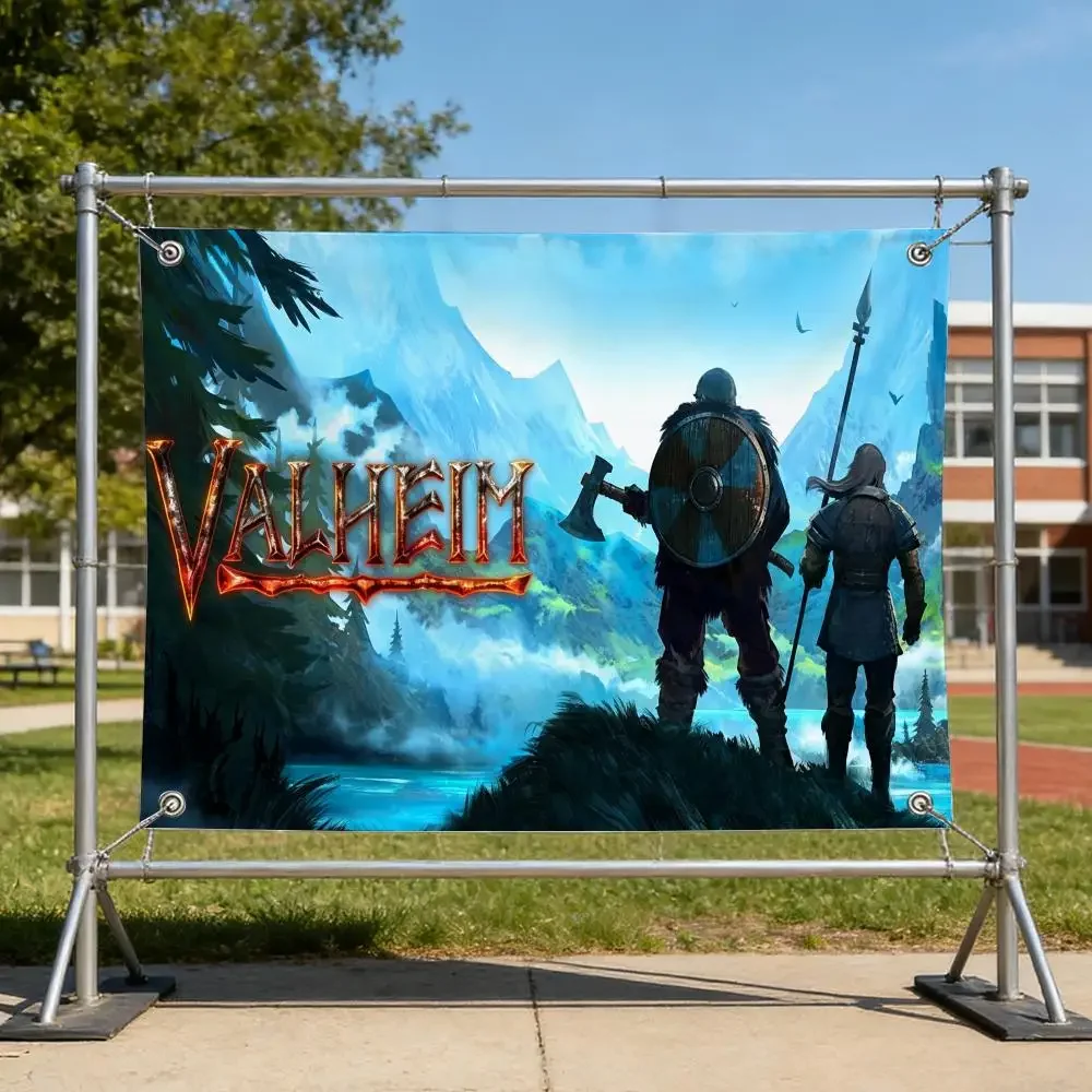 Game Survival Viking Valheim Adventure Flags Specialized for indoor and outdoor home decorations outdoor camping,and bar parties