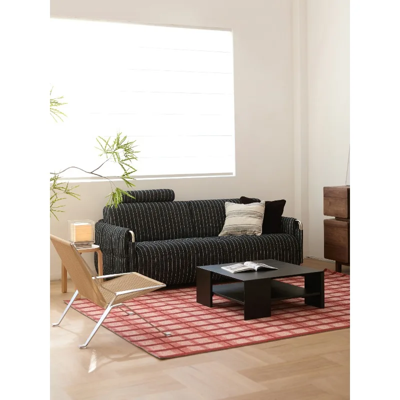 Sofa bed, Bauhaus removable and washable fabric folding dual-purpose stainless steel small apartment sofa bed