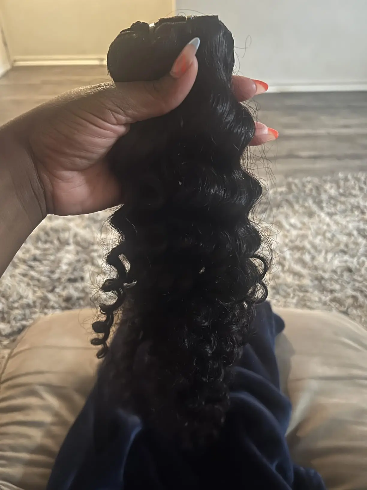 4C Seamless Hair Deep Wave Clip ins Hair Extensions Natural Hair Clip in Extensions for Long Hair 8 Pieces 100 Gram Human Hair