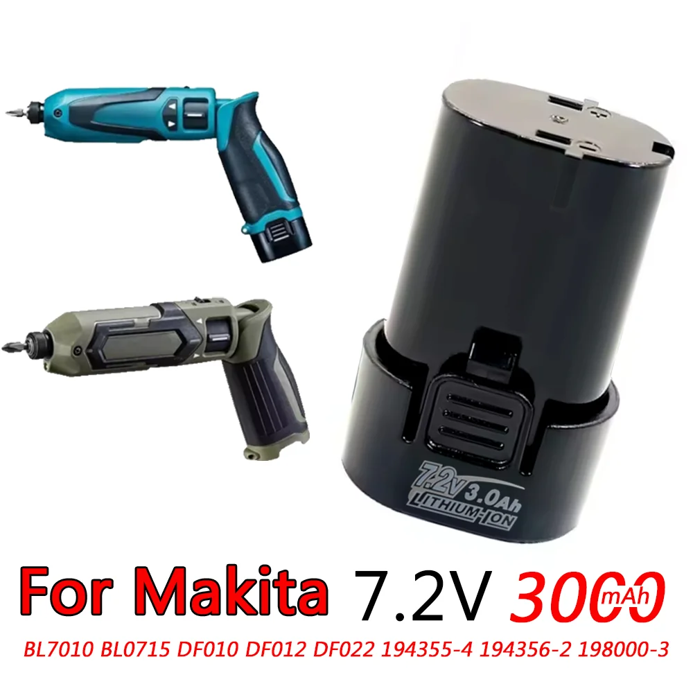 100% brand new Makita 7.2V 3000mah BL7010 BL0715 DF010 DF012 DF022 7.2-4 194355-2 194356-3 electric tool battery 🏆🏆🏆🏆