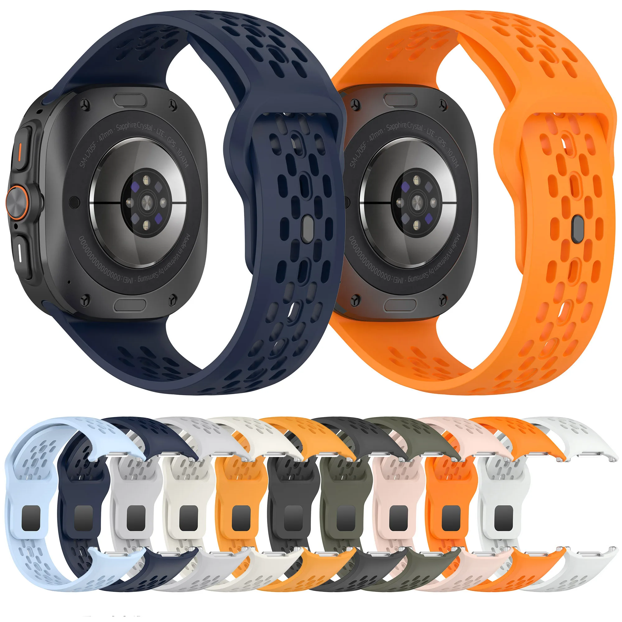 삼성 갤럭시 워치 울트라 2025 스포츠 루프 스트랩 갤럭시 워치 47mm 울트라 액세서리용 소프트 실리콘 밴드