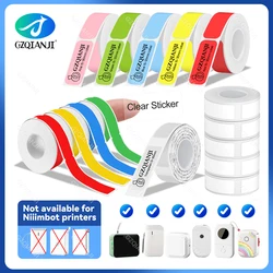 Label Printer P15 Sticker Paper Rolls 15*30mm 12*40mm White Color Cable Transparent Thermal Adhesive Tape Multi Size for Printer