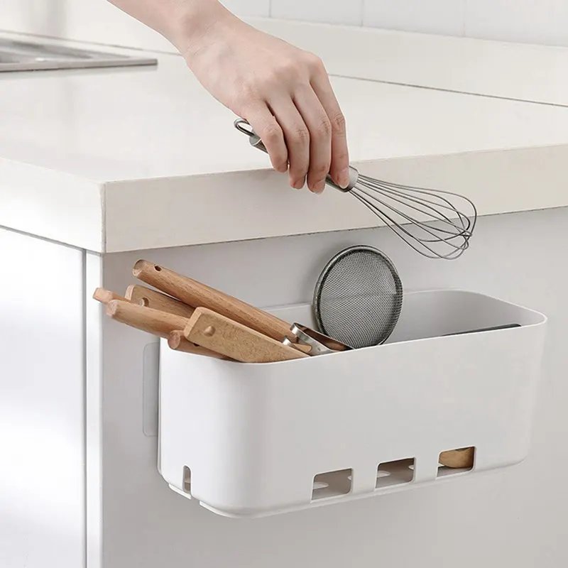 

Multifunctional Hanging Storage Basket Wall-mounted Kitchen Drawer Shelf Rack Cabinet Push-pull Box For Seasoning Kitchen Gadget