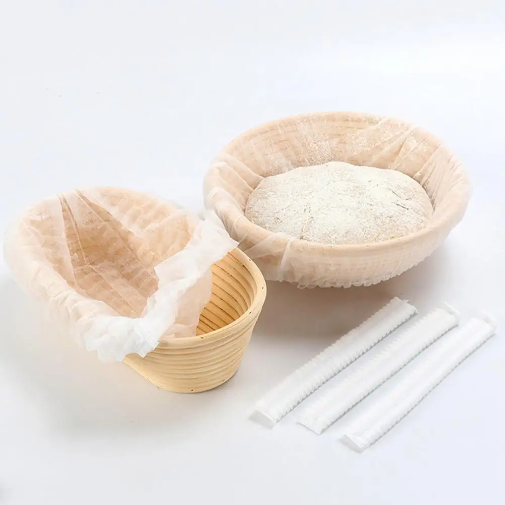 Cubierta Universal para masa, cubierta de tela antiadherente para cesta a prueba de pan Banneton, para cuencos de pan de masa fermentada, elástico de calidad alimentaria