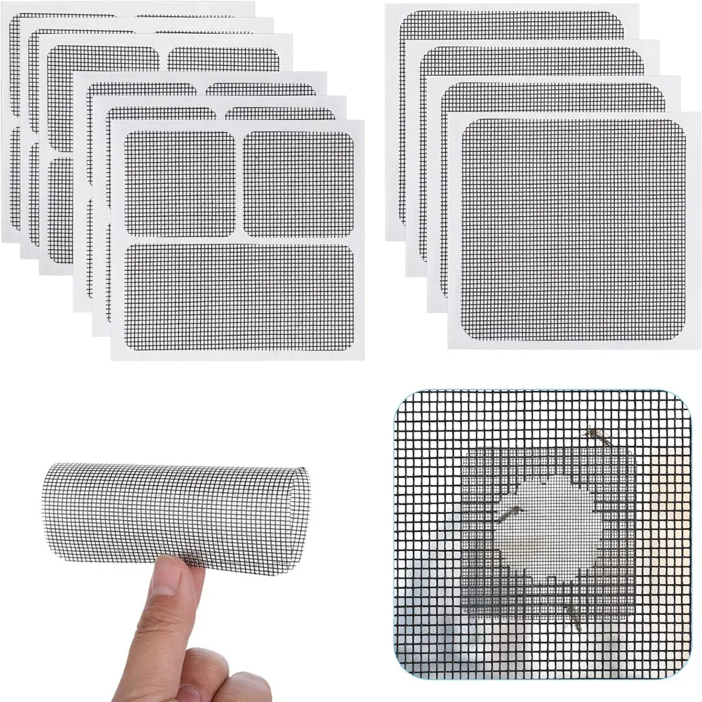 5Pcs Window Screen Repair Tape Fix Net Window Home Adhesive Anti Mosquito Fly Bug Mosquito Mesh Broken Holes Patch Repair