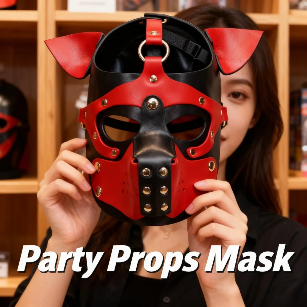 

Забавная маска для головы собаки, головной убор для ролевых игр для взрослых, новая игрушка для лица, привлекательная игрушка для вечеринок