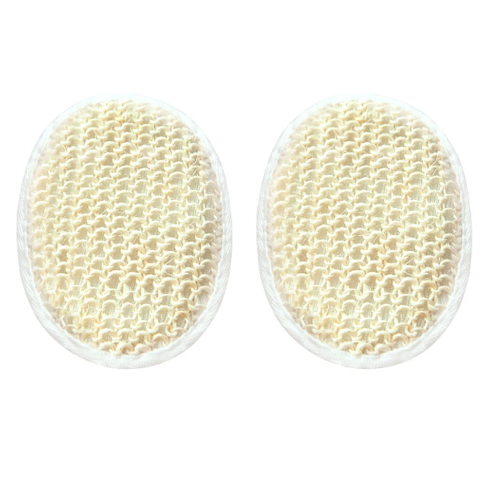 

2 Pcs Natural Sisal Body Scrubber Bath Cleaning Ball Exfoliating Bath Wipe Durable Bathing Sponge Portable Bath Brush Household