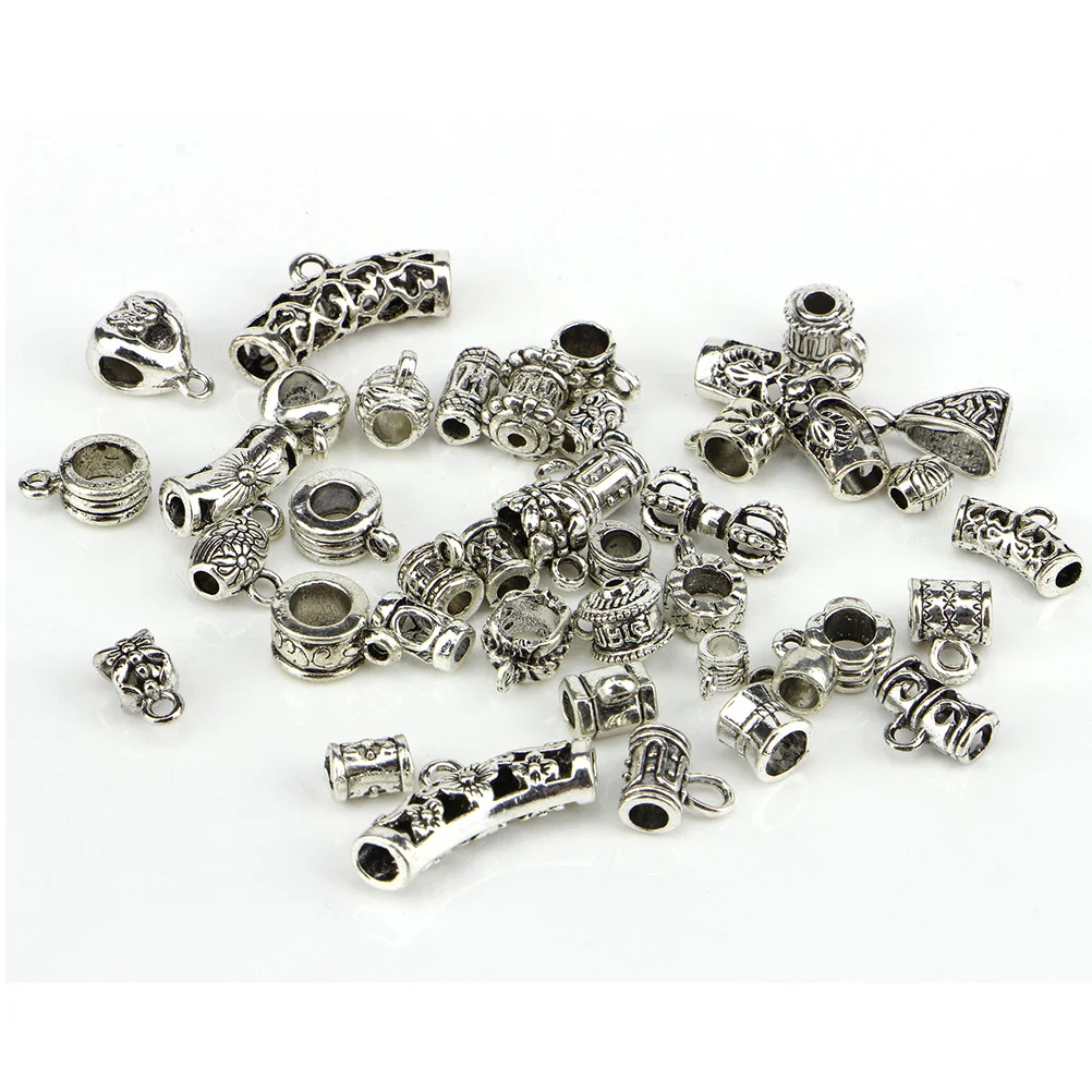 

40Pcs Tibetan Style Alloy Spacer Beads Vintage Small Pendants Charms for DIY Jewelry Making Necklace Bracelet Charm Accessories