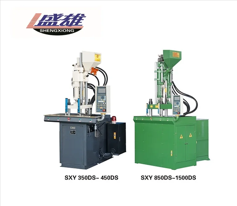 Prise de courant en plastique à haute efficacité faisant une machine de moulage plastique verticale avec double table coulissante