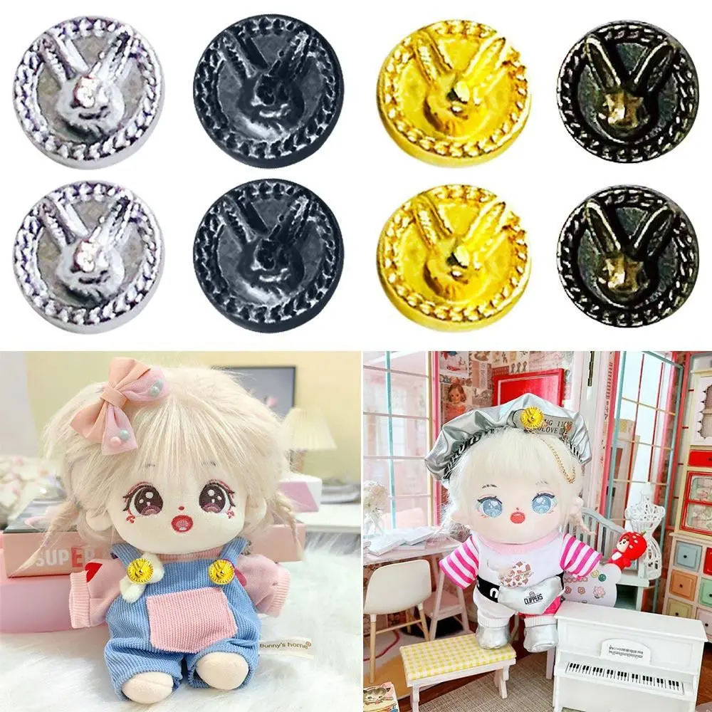 20pcs 4 Colors Mini Button Buckle New 6mm DIY Doll Clothes Bear Pattern Decoration 1/6 Doll