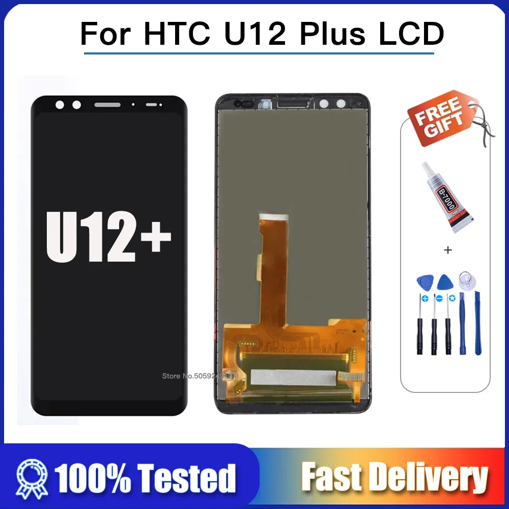 

Original LCD For HTC U12 Plus U12+ LCD Display Touch Screen Digitizer Assembly Replacement Parts For HTC U12 Plus LCD with glue