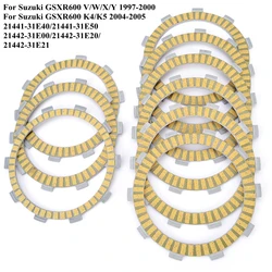 GSXR 600 Clutch Disc Friction Plates Kit For Suzuki GSXR600 K4/K5 1997-2000 2004-2005 21441-31E40 21442-31E00 21441-31E50