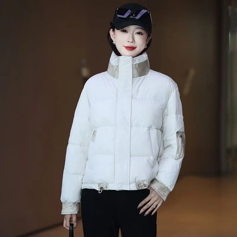 

2025 Thickened Down Cotton Jacket Women Parkas Short Winter New Warm Cotton Padded Coat Ladies Casual Outerwear Fashion Overwear