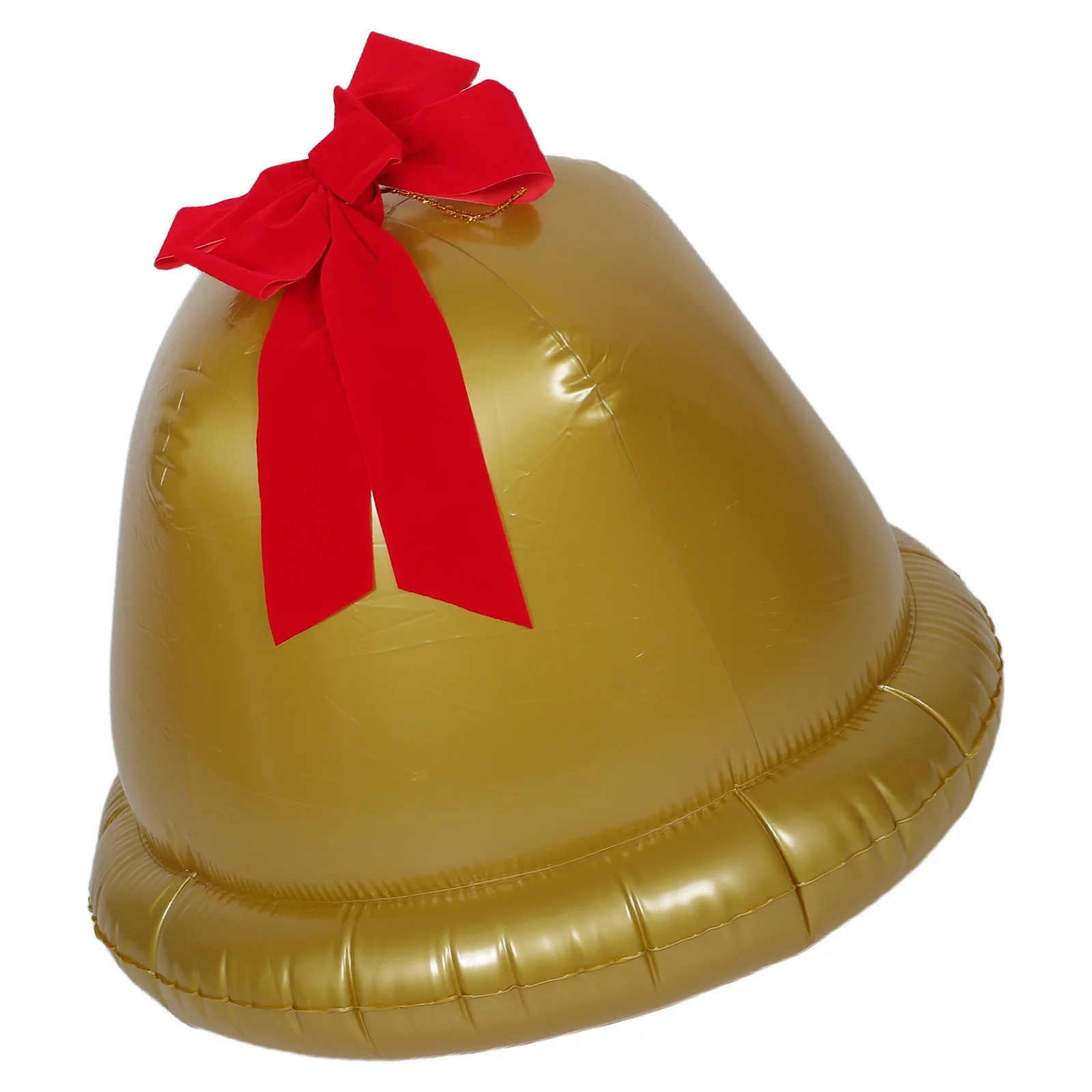 

Extra Large Inflatable Christmas Bell Festive Jingle Bell with Ribbon Indoor Outdoor Holiday Decoration Yard Lawn Porch Xmas