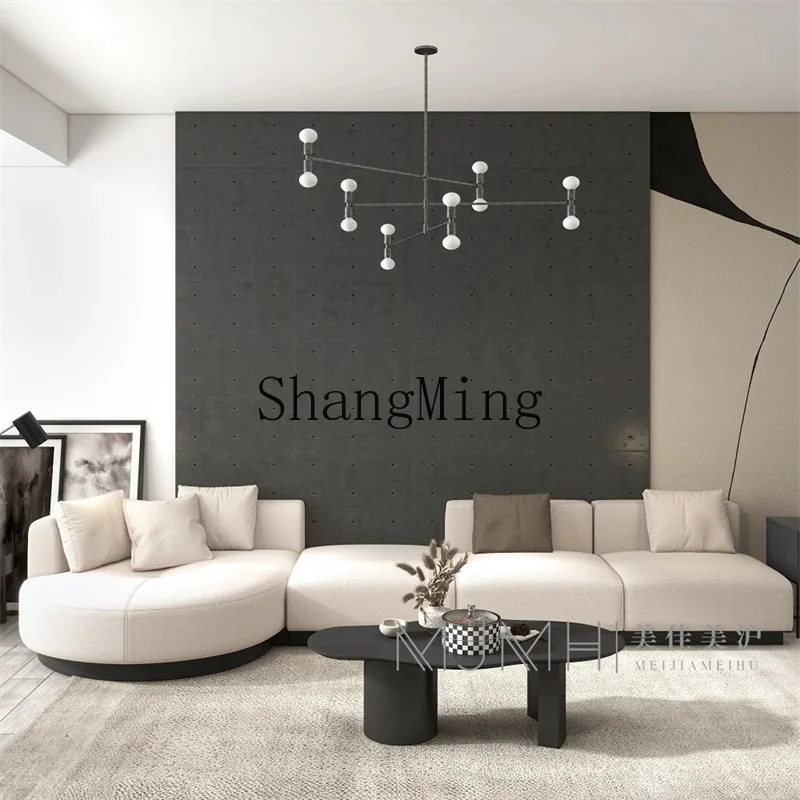 TF light luxury living room combination segmented fabric cotton and linen sofa modern villa large flat leisure corner sofa