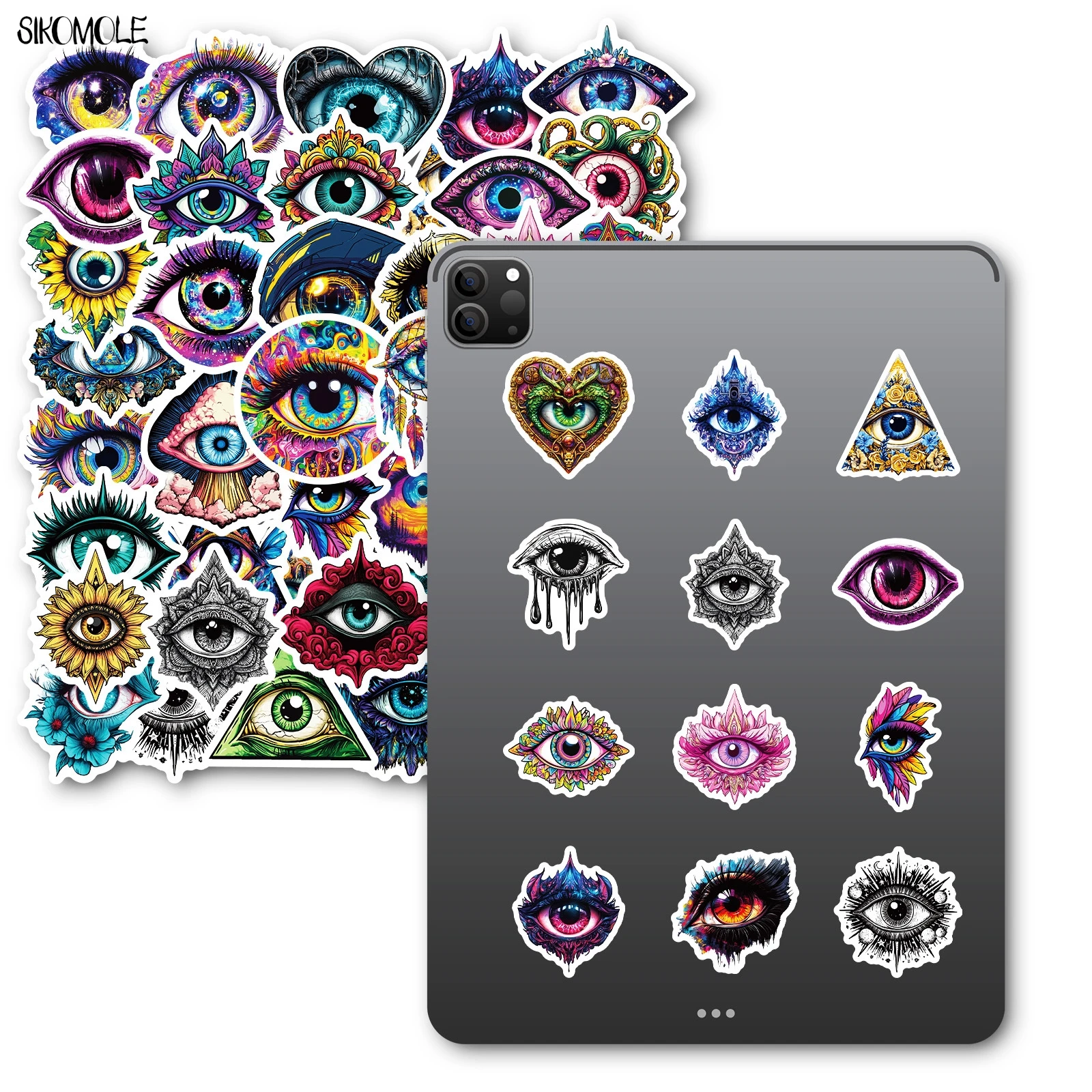 10/30/50PCS Creativo Occhio del Diavolo Graffiti Adesivi Simpatico Cartone Animato Evil Estetica FAI DA TE Per Bambini Bagagli Da Viaggio Frigo Decalcomania pacchetto di adesivi