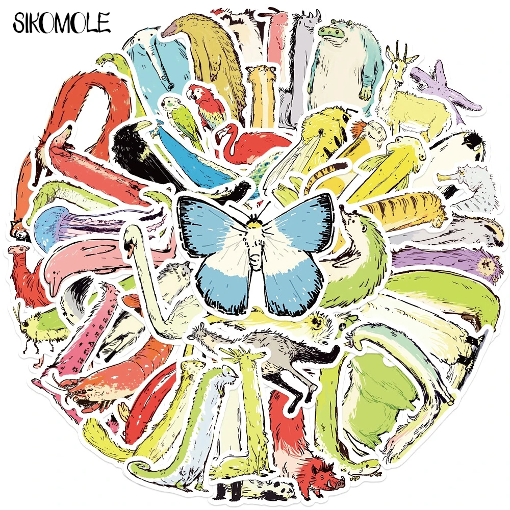 

10/30/50 шт., животные, иллюстрации, забавные художественные наклейки, наклейки, эстетический холодильник, дневник для ноутбука, канцелярские принадлежности, наклейка с граффити, детская игрушка