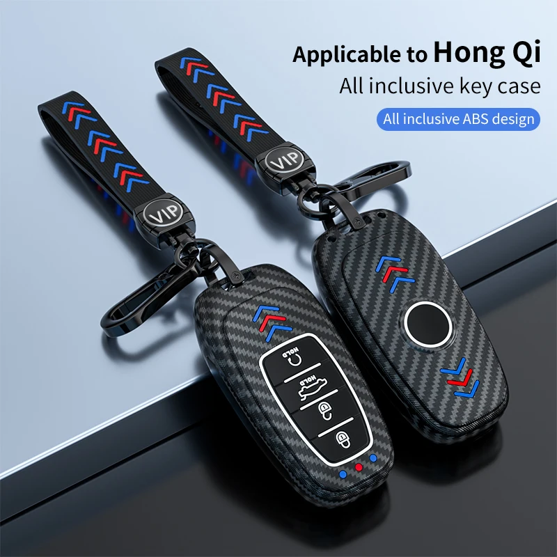 1PCS ABS Car Key Case Cover Protector Holder Shell For FAW Hongqi H5 E-HS9 H9 HS9 HS5 HS7 2020 2021 Car Key Interior Accessories