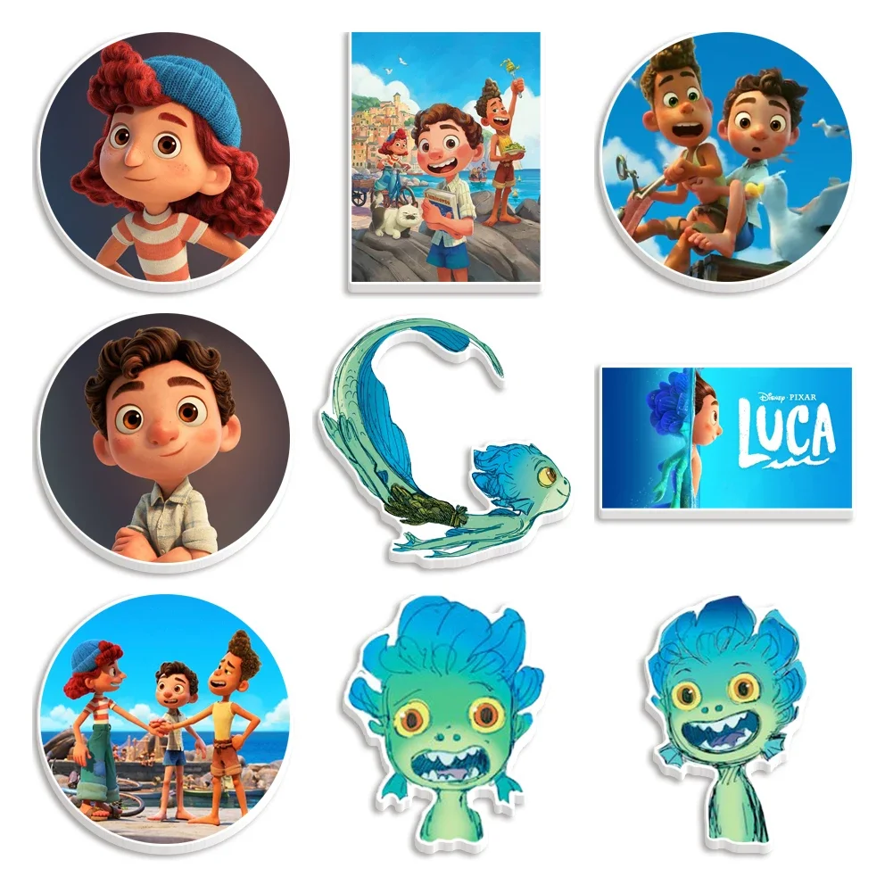 

10pcs/Lot Disney Luca Movie Summer Friend Sunny Day Printed Planar Acrylic Resins DIY Craft For Home Decoration Accessories