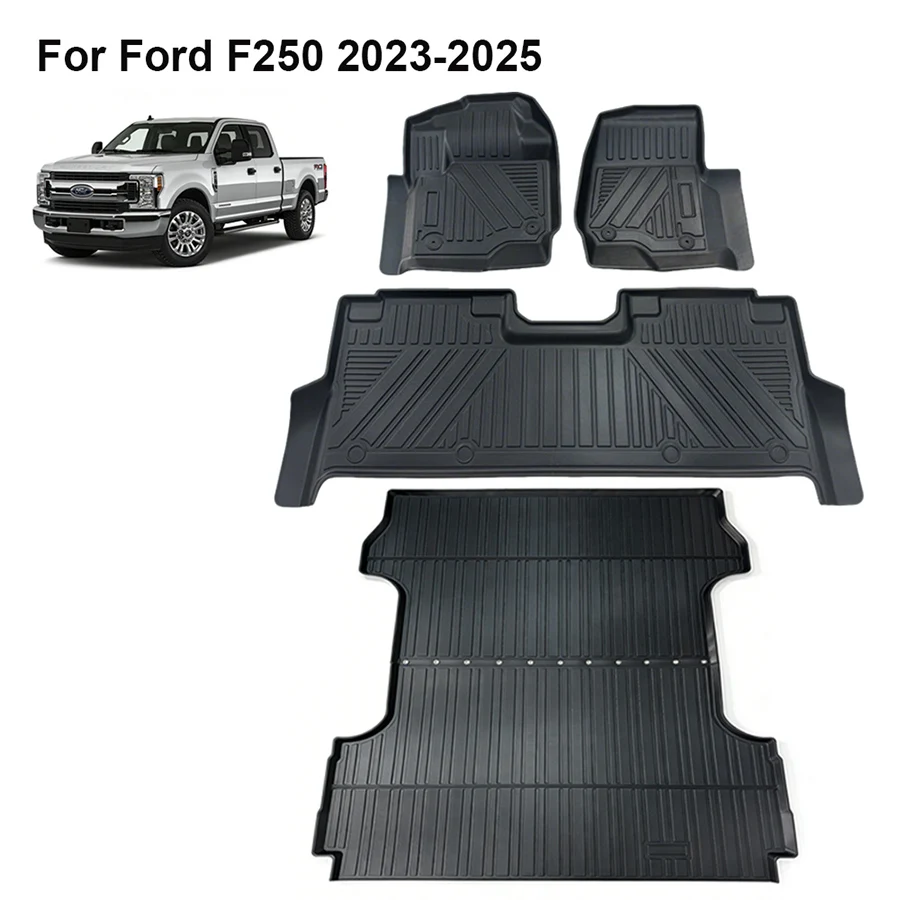 

TPE 5D Car Special Floor Mats For Ford F250 2023-2024 Trunk Mat Waterproof Wear-Resistant Car Interior Accessories Styling