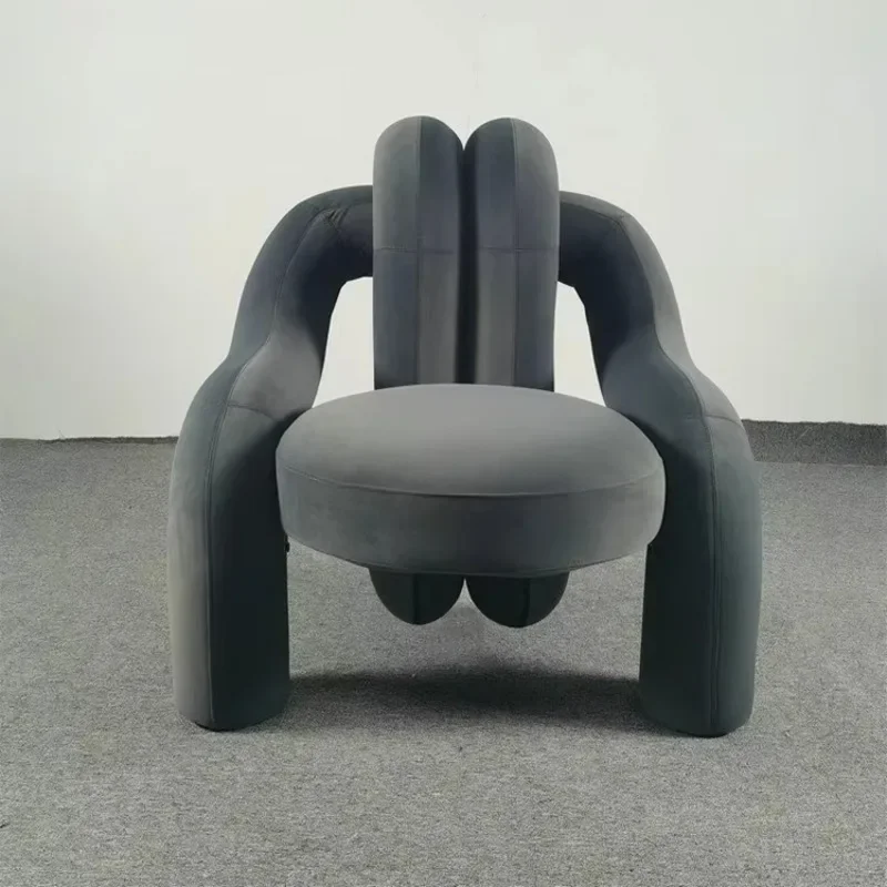 Nordic Italian simple sofa chair living room modern fabric chair bedroom leisure chair