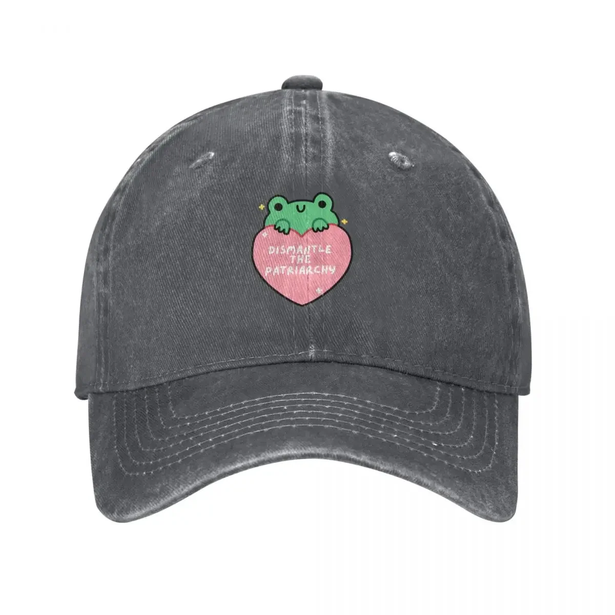 dismantle the patriarchy - kawaii motivational froggie Baseball Cap Fishing cap Hat Beach Kids Hat Men's Luxury Women's