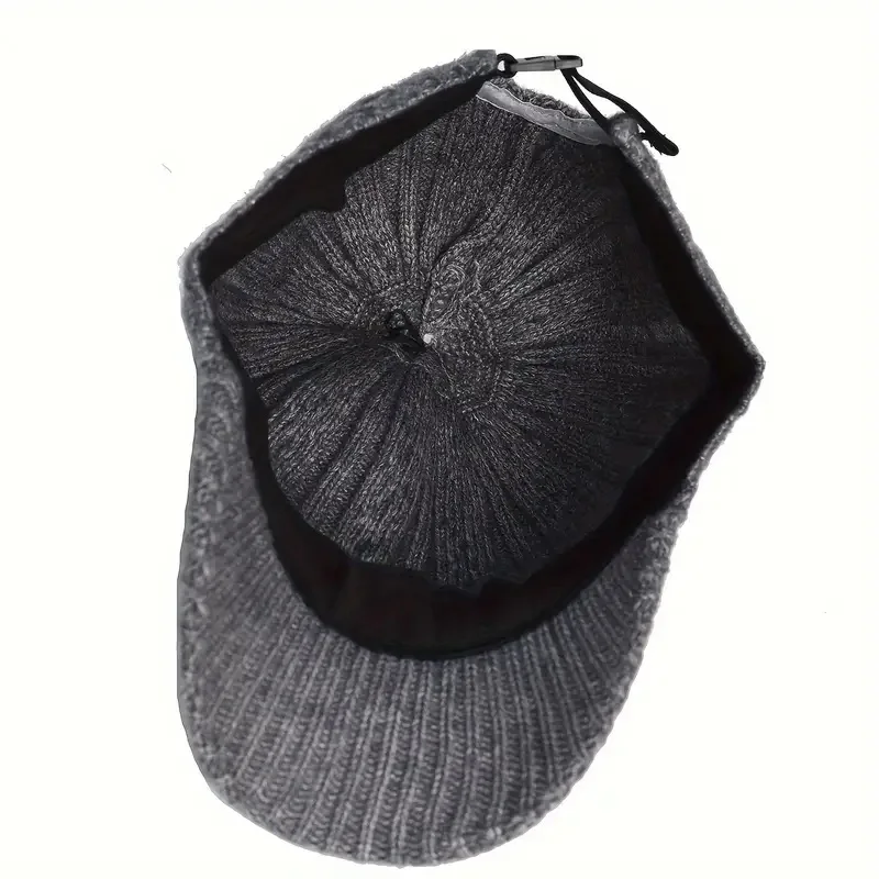 Trendy Knitted Baseball Cap For Men And Women - Autumn/Winter Fashion Peaked Hat, Versatile And Warm
