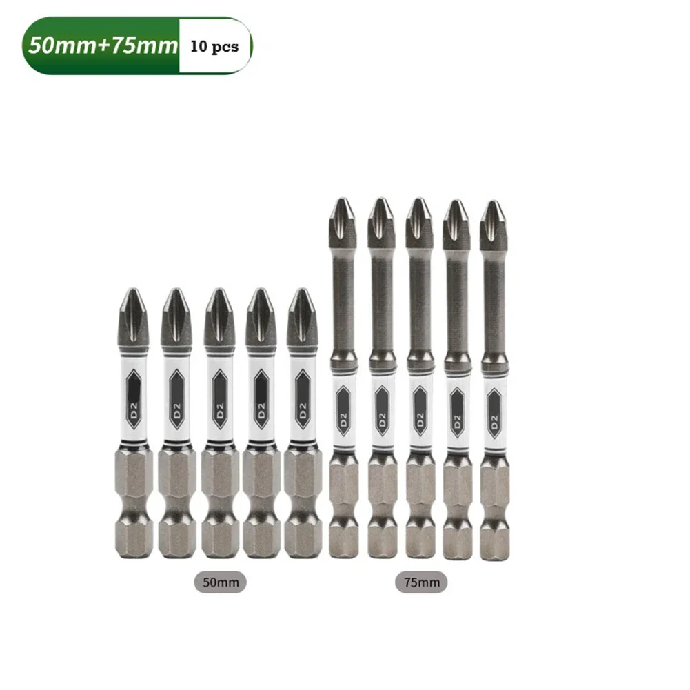 Jeu d'embouts de tournevis magnétiques à tête cruciforme hexagonale, lot de perceuse à percussion, Torx, 1/4, 10 pièces
