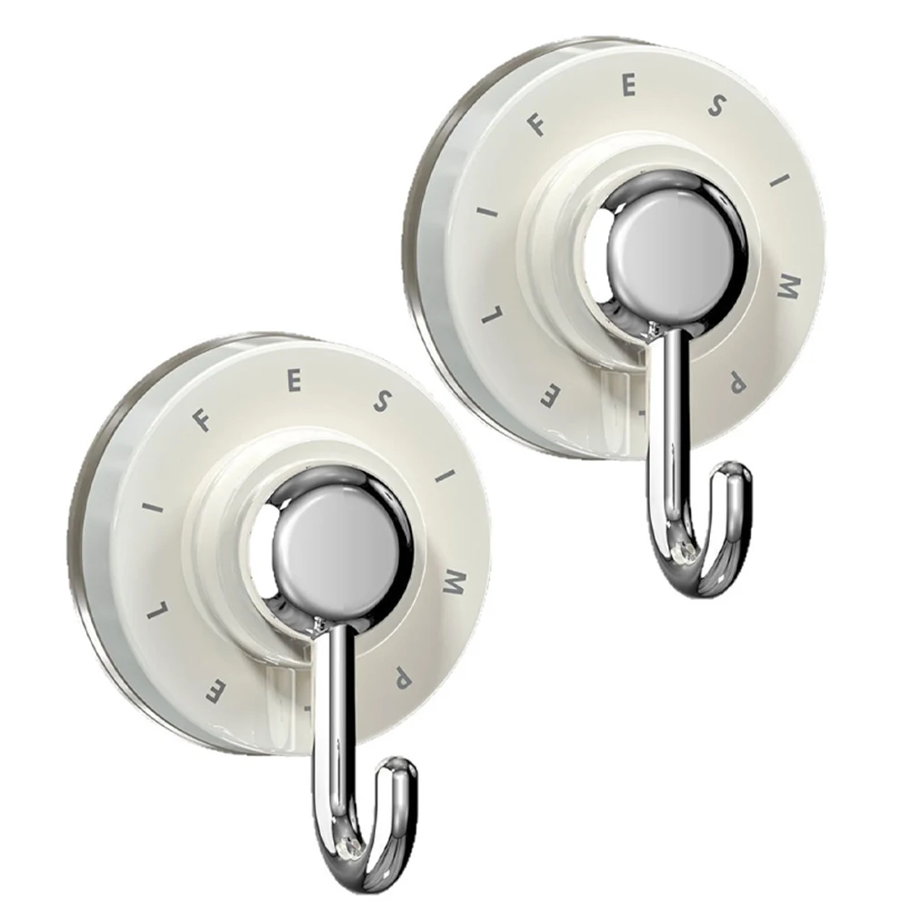 Non-Punching Hook Vacuum Cup Hook Home Organization 360 Rotating Design Compact Size For Space Saving For Hanging Towels