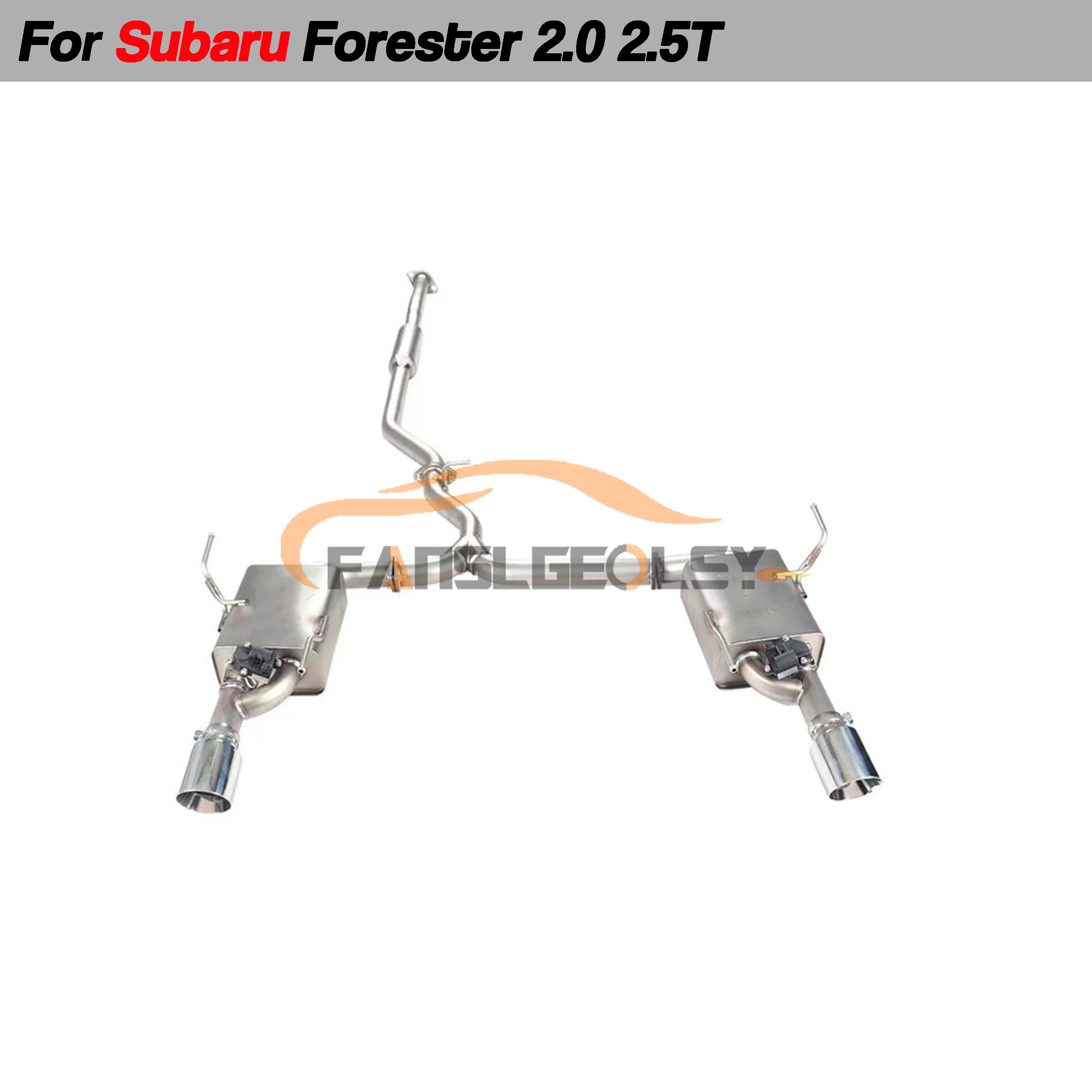 For Subaru Forester 2.0 2.5T Stainless Performance Catback Exhaust System Valve With Muffler Pipes Tuning exhaust assembly