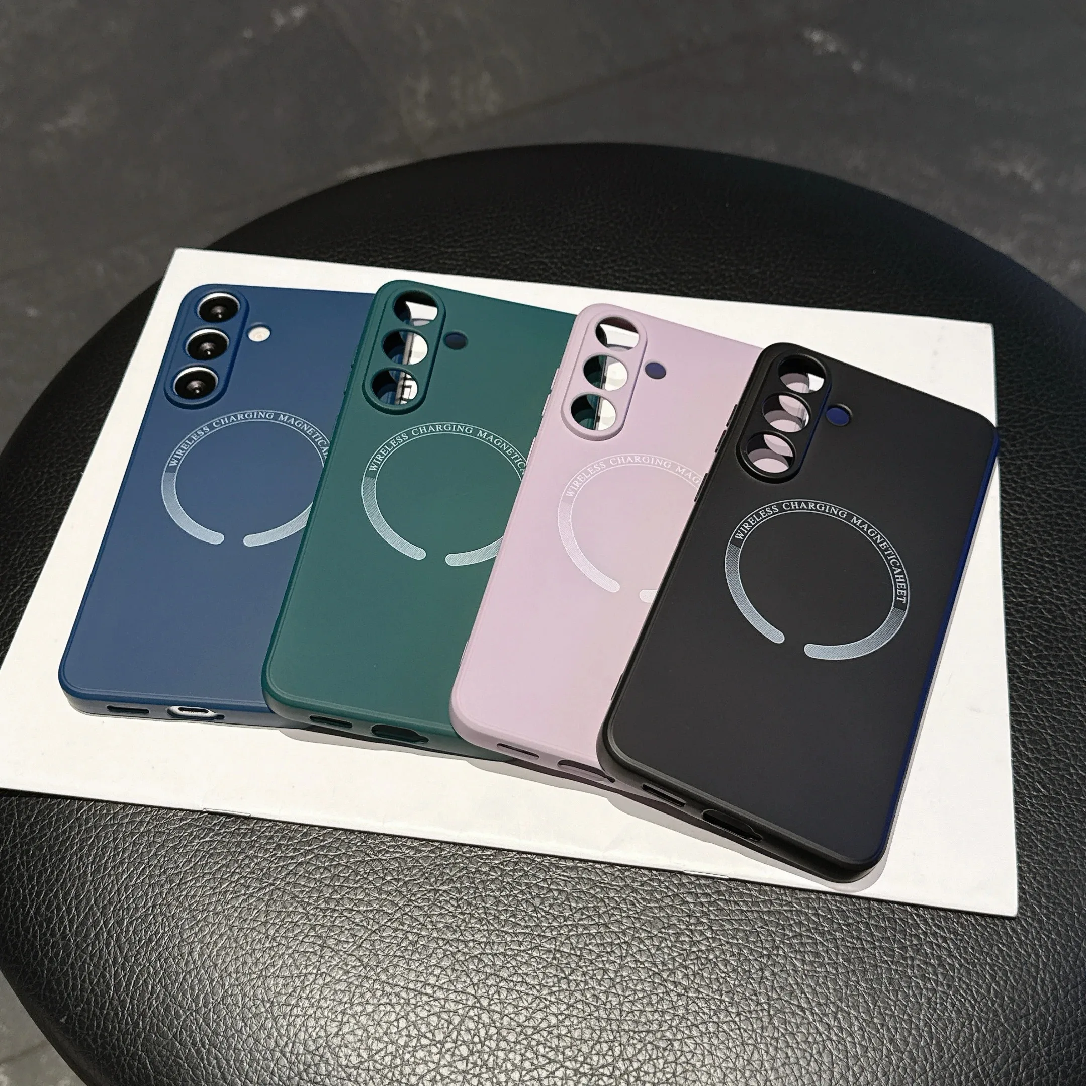 

For Samsung S25FE Case Simple Liquid Silicone Magnetic Skin-friendly TPU Cover For Samsung S25 S25+ Shockproof Bumper Funda