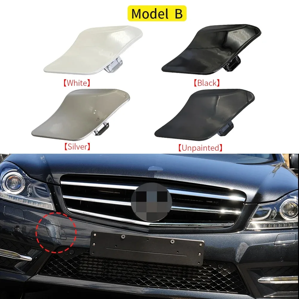 

For Mercedes W204 For Benz C Class C180 C200 C230 C300 AMG Front Bumper Tow Hook Cover Cap Black 2012-2014 2048850526