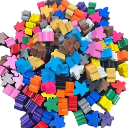 100PCS Wooden 16mm Extra Component Board Game Meeples Pawns Pieces Bulk Replacement Gaming components Humanoid Chess Pieces