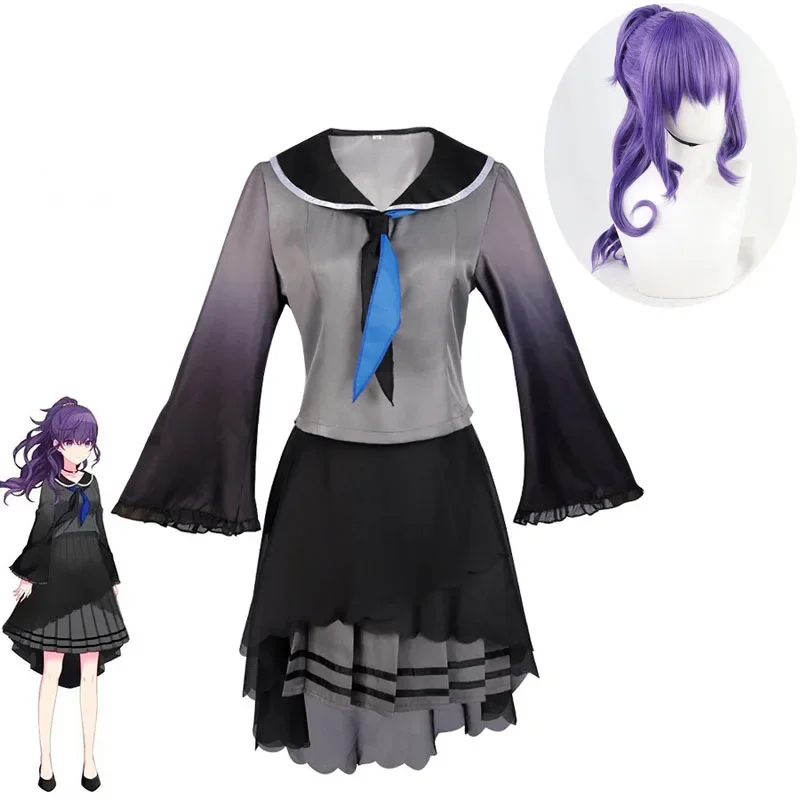 

Asahina Mafuyu Cosplay Costume Project Sekai Colorful Stage Feat OWN Women Sailor JK Uniform Nightcord At 25 Full Costume Wig