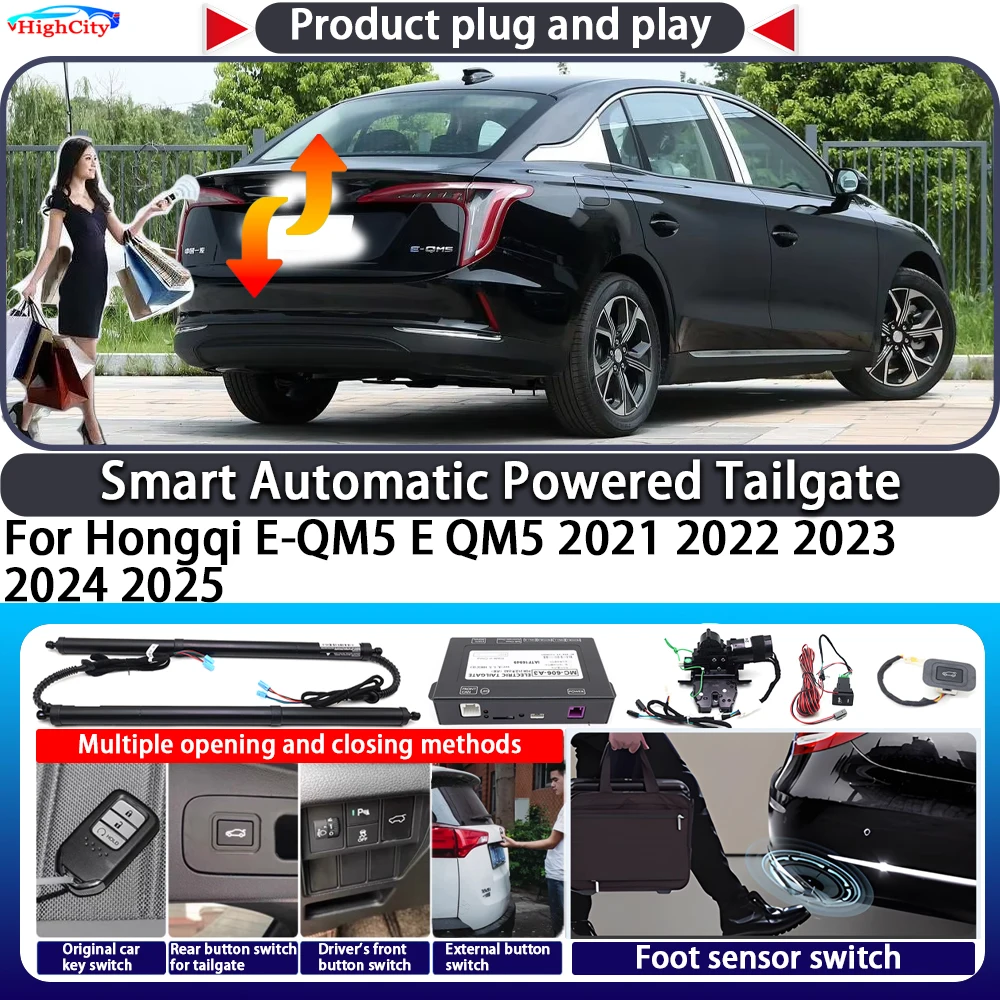 

For Hongqi E-QM5 E QM5 2021 2022 2023 2024 2025 Smart Automatic Powered Tailgate Key Control Trunk Kit Electric Power Tailgate
