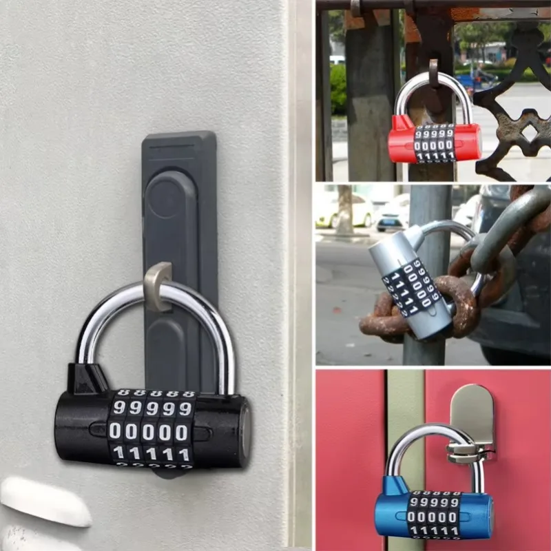 5 Dial Digit Number Combination Travel Password Lock Combination Padlock Zinc Alloy 5 Colors Coded Lock Security Safely Code New