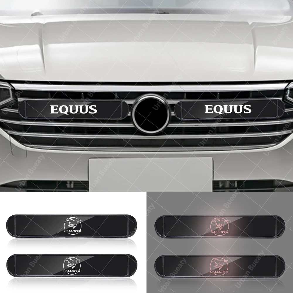 12V Car External Front Grille Trim Emblem Luminous LED Lights Badge For Hyundai Excel Galloper Equus GDi Grace Grandeur H-1 HB20