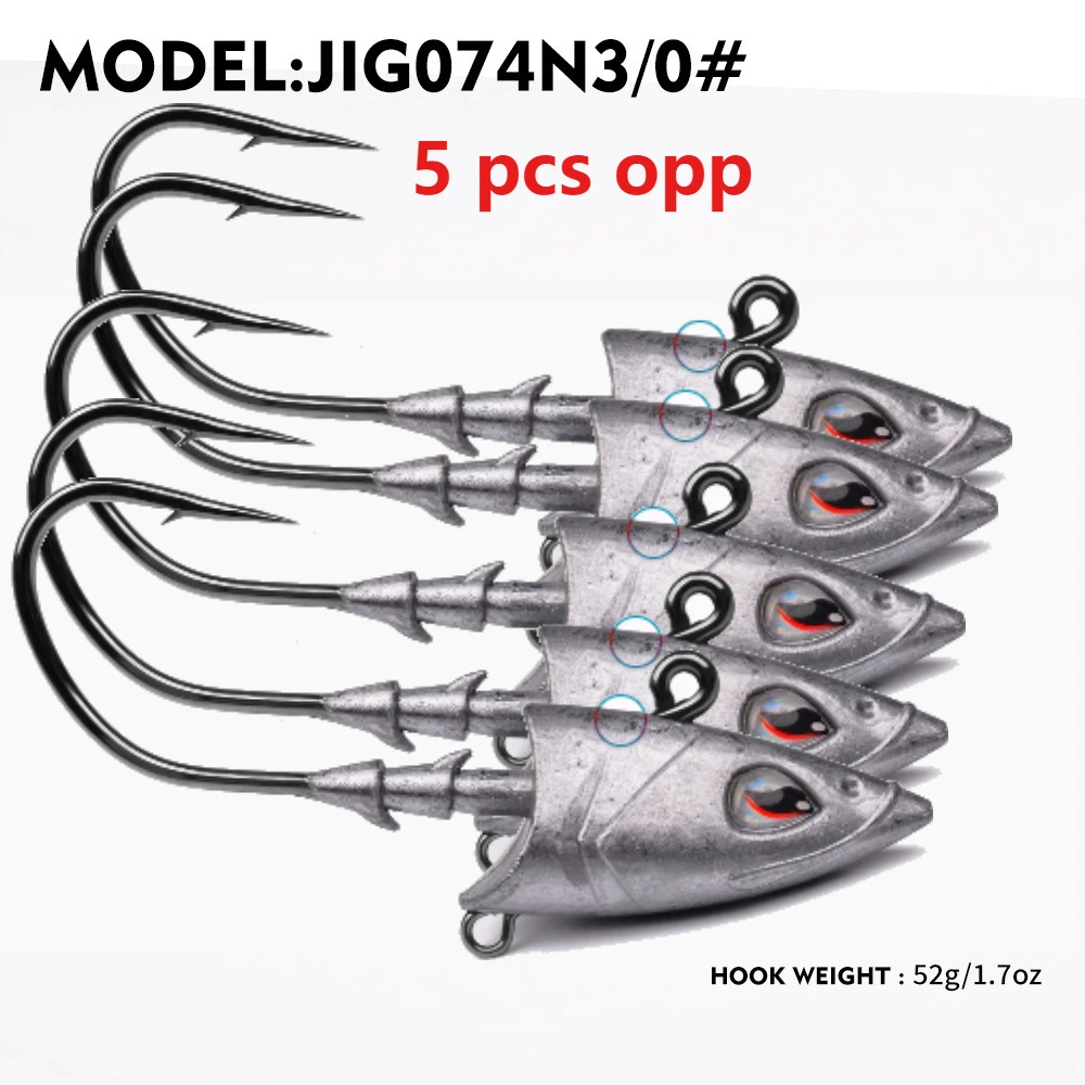 Billings 3D Eyes Jig Head 26-52g Hochkarbon-Stahl Weichköder und Jigköpfe Angelhaken für Swimbait Jig Head Angelhaken – Detail 15