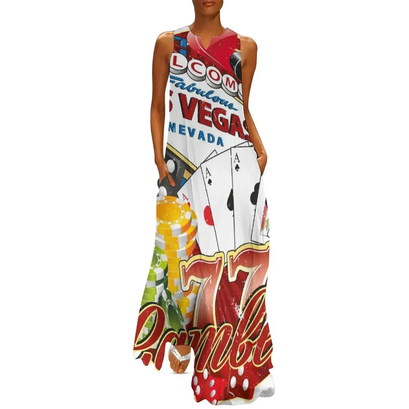 

Las Vegas Casino Gambler Long Dress summer dress woman 2025 trendy long dress women summer summer woman 2025